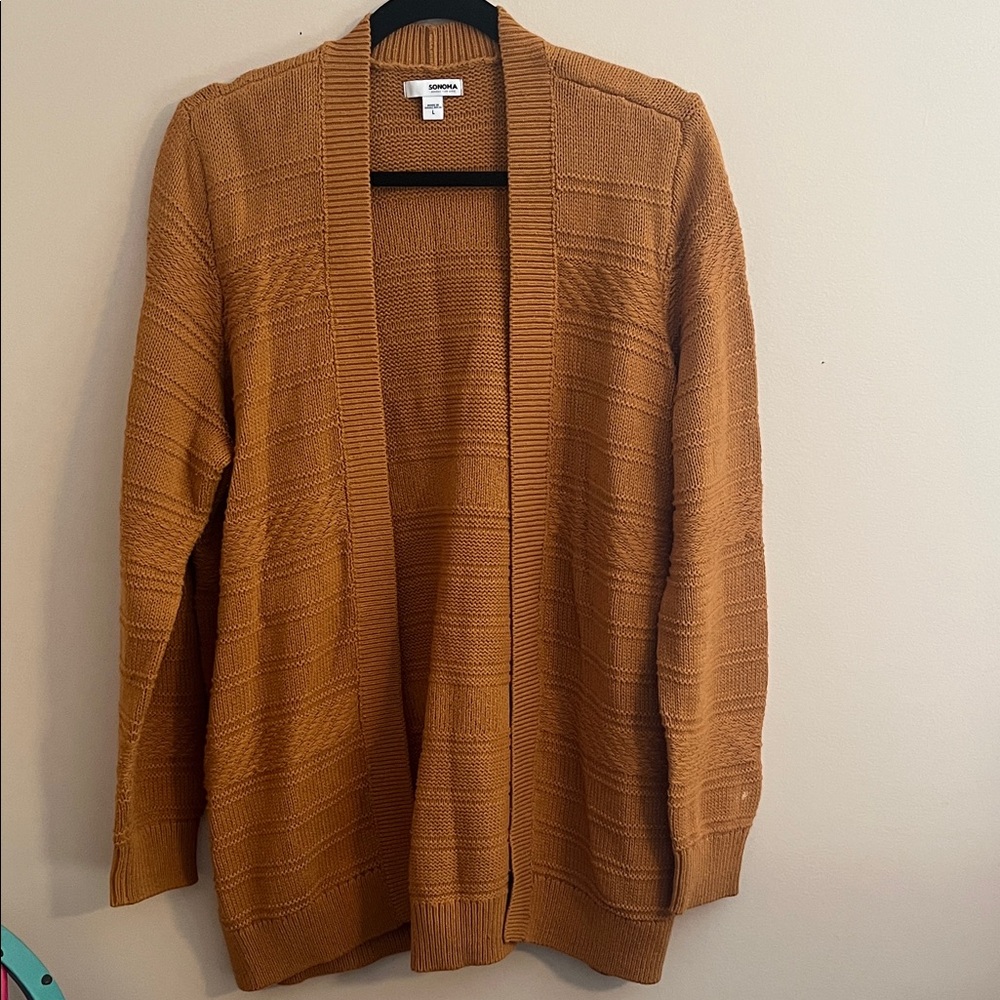 Sonoma Mustard Knit Sweater Sz L